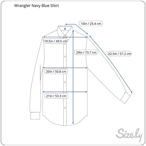 Wrangler Mens Medium??  Blue Long Sleeve Button Pockets Embroidery Western Shirt - Picture 2 of 9